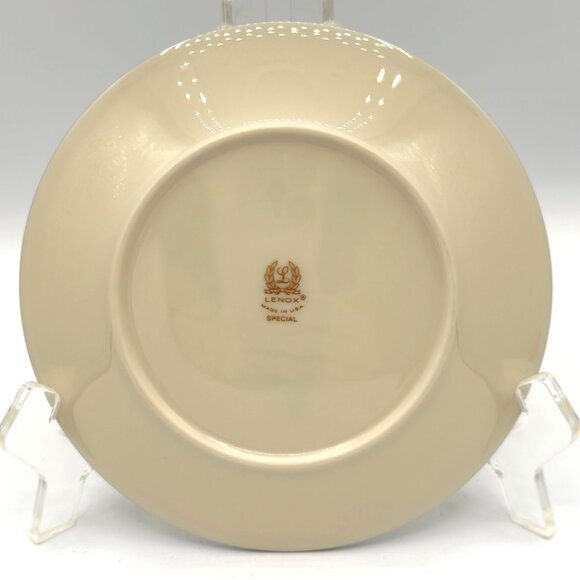 Set of 3 Lenox Special 6" Christmas Tree Appetizer Dessert Plates Green Rim USA - Picture 4 of 6